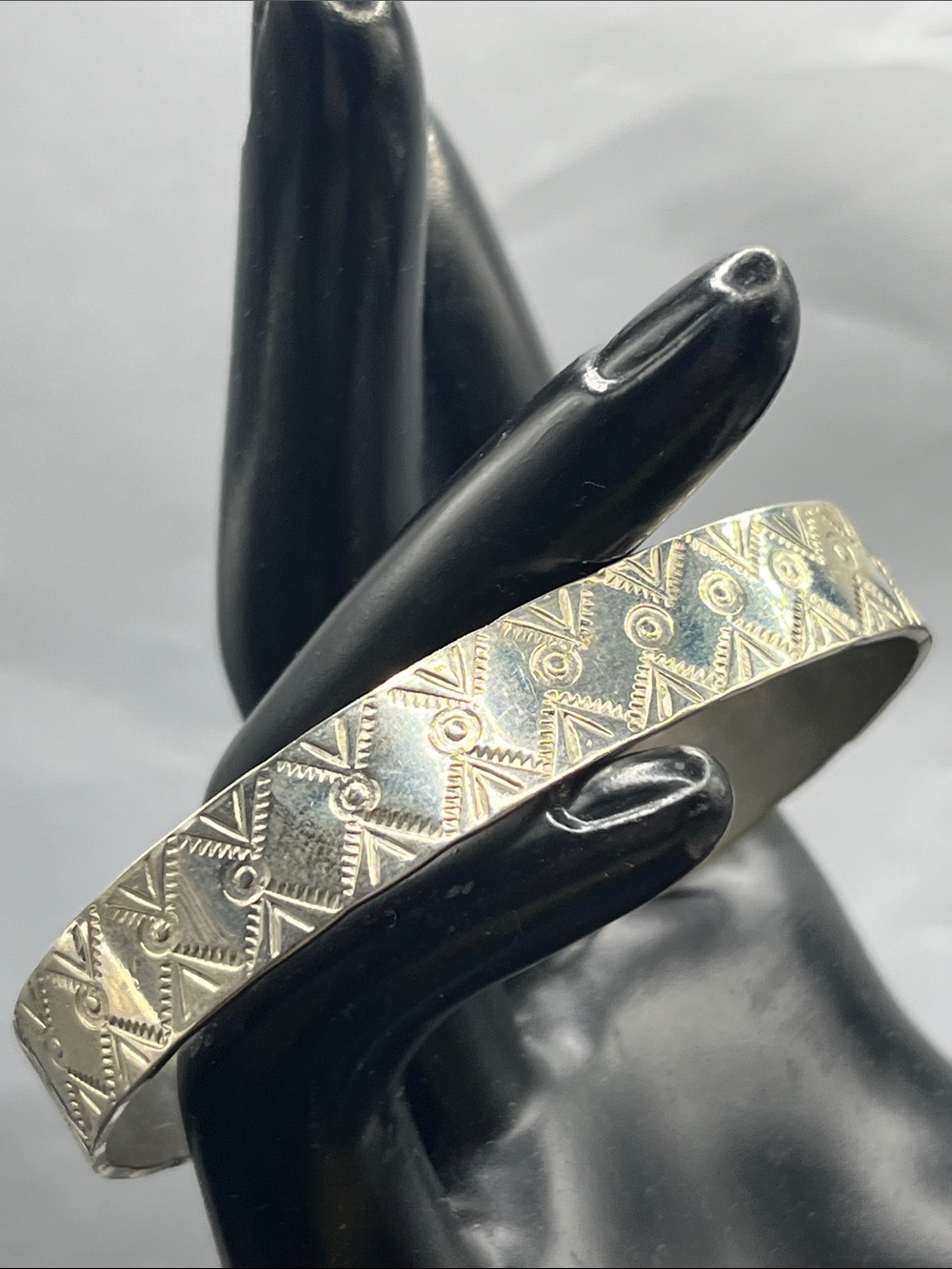 Stamped Sterling Silver Cuff Bracelet